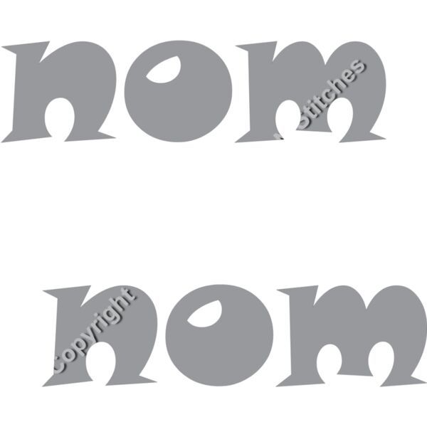 nom nom gray letters Thumbnail