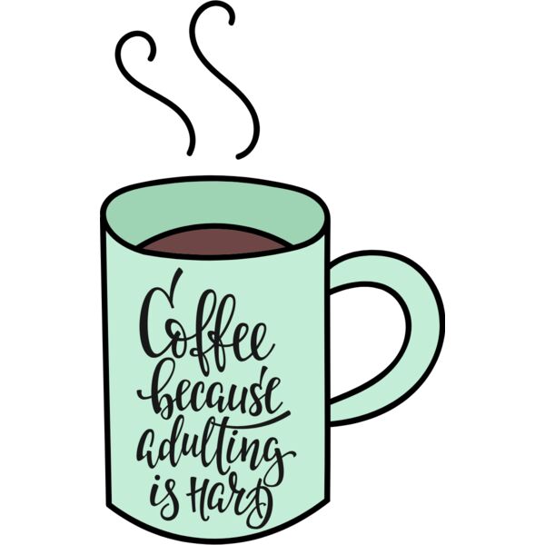  COFFEE BECAUSE ADULTING IS HARD ON MUG Thumbnail