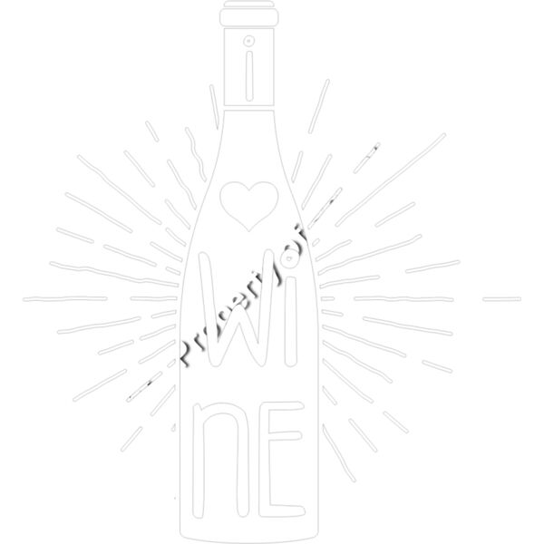 I LOVE WINE IN BOTTLE WHITE Thumbnail