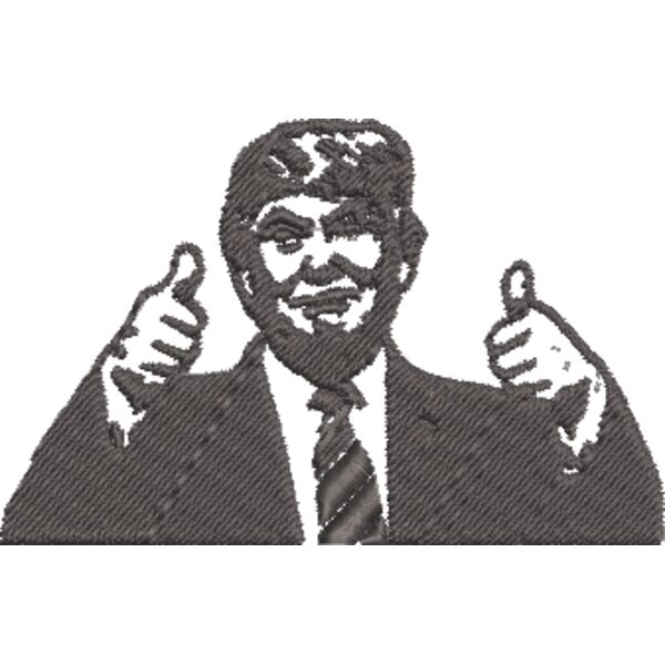 TRUMP THUMBSUP 3IN EMB Thumbnail