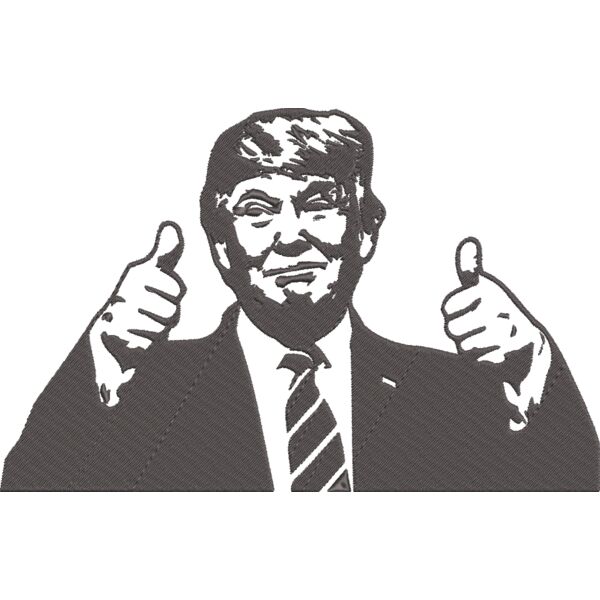 TRUMP THUMBSUP 9 IN EMB Thumbnail