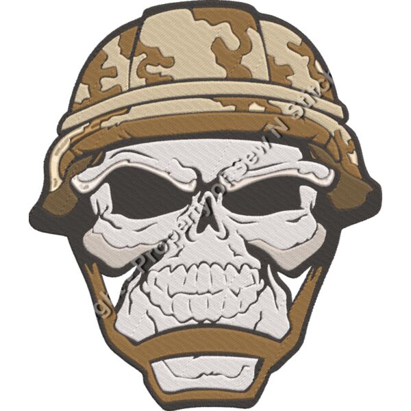 SKULL MILIARY HARD HAT 10 INCH Thumbnail