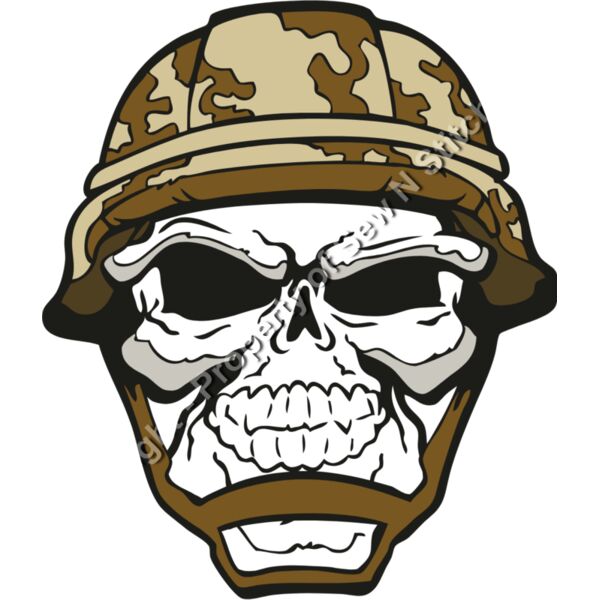SKULL MILITARY HARD HAT 10 INCH Thumbnail