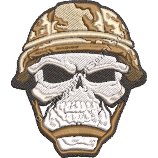 SKULL MILITARY HARD HAT 3 INCH Thumbnail