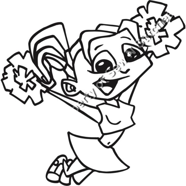 CHEER CARTOON GIRL JUMPING Thumbnail