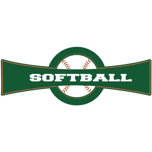 SOFTBALL IN RIBBON BAND WITH BALL Thumbnail