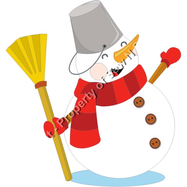 SNOWMAN BUCKET HAT AND BROOM Thumbnail