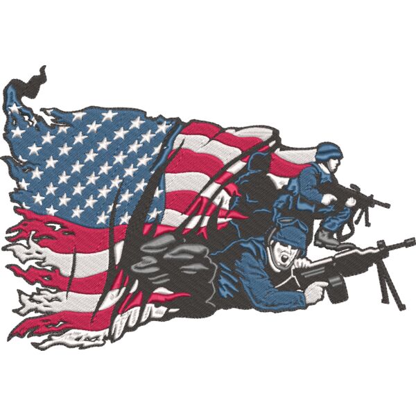 soldiers coming out of the flag Thumbnail